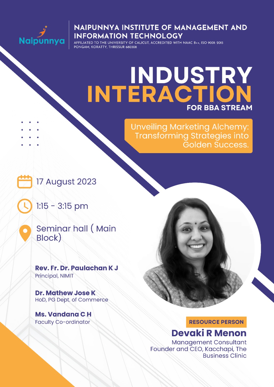 BBA- Industry Interaction - Naipunnya Institute of Management and ...